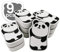 pandaonly Whiteboard Schwamm Magnetisch Klein, 9 Stk Panda Design Whiteboard Eraser Mini Whiteboard Schwamm Magnetisch Cartoon für Klassenzimmer Zuhause Büro Schule
