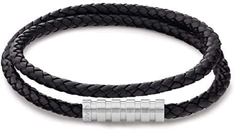 Calvin Klein Lederarmband für Herren Kollektion WRAPPED & BRAIDED Schwarz - 35000093