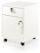 TUKAILAi Caisson de Bureau Mobile à 2 Tiroirs, Rangement Document avec roulettes Verrouillables en Bois, Petit Meuble de Rangement Mobile pour Dossiers Suspendus Format A4(Blanc)