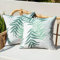 Woaboy 2er Set Outdoor wasserdichte Kissenbezüge Kissen Wasserfest Kissenhülle Dekohülle Sofakissen für Garten Balkon Wohnzimmer 40x40cm (Blätter Hellgrün)