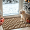 Biscpro Indoor Door Mats,50x80cm Door Mat Non Slip Backing,Dirt Trapper Mat Absorbent Non-Slip Doormat for Entrance,Inside,Kitchen,Front Back Door,Pets and Garden-Brown