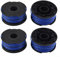 QOXEZY Lot de 4 bobines de fil pour débroussailleuse pour Black & Decker GL652 GL653 GL650