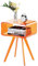 solaround Acryl Nachttisch Beistelltisch, Modernes Design Clear Home Decor Display Endtisch (Orange Style B)