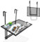 KOMFOTTEU Mesa de Balcón Colgante, Mesa Auxiliar Plegable de Metal con Carga 20/23 kg, Mesa de Pared para Exterior e Interior, 60,5 x 48 cm, Negro (Altura Ajustable)