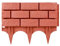 LOVIVER Simulierter Ziegelstein, PP, Gartenbegrenzung, Beeteinfassung, multifunktional, für Wege, dekorativ, 44 x 32 cm, Rot