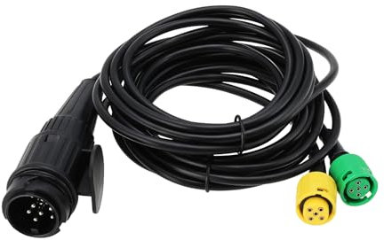 VGOL 1 câble de remorque 8 broches vers 2 x 5 broches 3,5 m jeu de lampe dédié ligne 5 x 0,5 fil de cuivre pour remorque camion modifié cordon d'alimentation prise prise prise