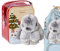 Bunnylu-lu Porte-clés Lapin de Noël avec boîte exquise, Porte-clés à pompon doux fait à la main, Porte-clés lapin en peluche pour sacs, téléphones, clés