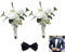 Wuyue Hua Künstliche Kamelien-Boutonniere für Herren, Knopfloch-Blumen mit Nadel und Clip, künstliche Hochzeitsblumen, Brautschmuck, Brautjungfer, weiße Ansteckblume für Hochzeit, Party, Geschenk, 1 x