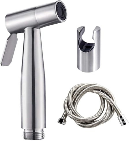 Hand Held Bidet Sprayer, Stainless Steel Handheld Bidet for Toilet Cleaning Pet Bath Personal Hygiene or Toilet