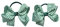 PrettyBoutique Pair of 3 Inches Girls School Gingham Knot Bow Hair Alligator Clips Bobbles Elastics Ties (3mm Bobbles, Bottle Green)