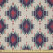 ABAKUHAUS Ikat Stoff als Meterware, Peruanische Mexikanische Traditionelle, Microfaser Multi Zweck Dekostoff für Kunsthandwerke, 3M (230x300cm), Beige Rot