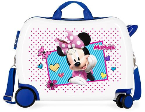 Disney Enjoy Minnie Icon Kinder-Koffer Blau 50x38x20 cms Hartschalen ABS Kombinationsschloss 34L 2,3Kgs 4 Räder Handgepäck