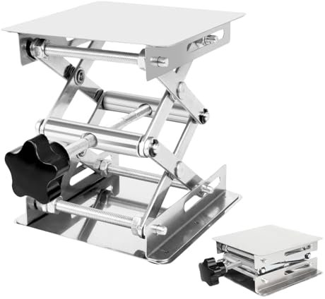 Scientific Labor Jack 100 x 100mm Edelstahl,Lab Stand Tisch Rack Scissor Lifter für Wissenschaftsexperiment
