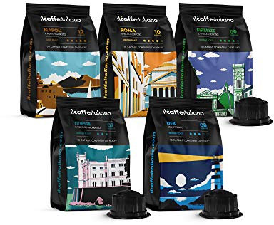 FRHOME - 100 Cápsulas de Café compatibles Caffitaly - kit degustación de 100 cápsulas café compatibles con máquinas Caffitaly - Il Caffè Italiano