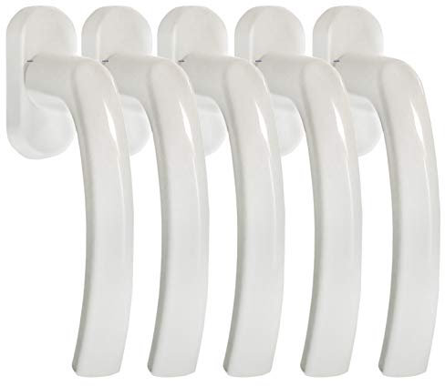 Fenstergriff FG 8 Weiss 5 Stück Rasterolive Fensterbeschlag Fenstergriffe