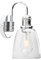 Yosoan Wandlampe Wandleuchte Vintage Retro Innen Wandlampe mit klarem Glas Lampenschirm für Office Home Küche Wohnzimmer Schlafzimmer Loft Bar (Chrom)