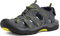 GRITION Sandalias de Senderismo Hombre, Deportivas Verano Trekking Punta Cerradas Playa Exterior, Ajustable Antideslizantes Zapatillas Casuales Caminar Agua Calzados Gris Amarillo 40EU