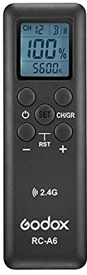GODOX RC-A6 télécommande 2.4 GHz Transmission 32 canaux 16 Groupes de Remplacement pour SL150II SL200II SL150IIBi SL200IIBi SZ200BI FV150 FV200 UL60 ML60 LF308D LF308Bi