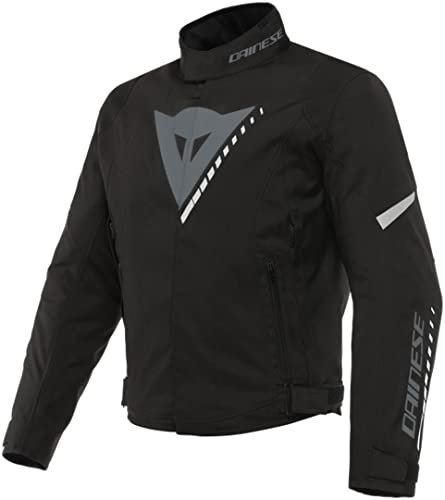 Dainese - Snabb D-torr jacka, motorcykeljacka för herr 4 säsonger, vattentät motorcykeljacka, andningsbar och regntät, med avtagbart termiskt foder, lätt och bekväm, svart/grå/vit
