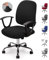 Bezug für Bürostuhl Bürostuhl-Bezug Waschbarer elastischer Sitzbezug Computer-Bürostuhl Bezug Universal Stuhl Bezüge Drehstuhl Bezüge Set für Bürostuhl Armlehnen Stuhl (no Stuhl) (Schwarz,2)