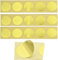 Iteal 100 Stück goldfarbene Blanko-Prägeaufkleber, 45 mm, Metallic-Folie, Prägeaufkleber, Zertifikate, Versiegelungsetiketten mit Wellenschliff, Auszeichnungen, legal, selbstklebende Prägeaufkleber,