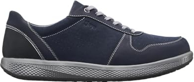 JOYA Sven Blue, Herrensneaker aus Veloursleder sowie Textil für gesundes, entspanntes Gehen im Alltag mit Massageeffekt an der Fußsohle, schicke Freizeitschuhe in dunklem Blau