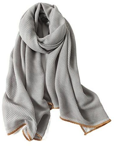 KARFRI Herbst-Winter-Schal für Damen, bedruckt, Herbst-Winter, leicht, Hijab-Schal, Bandana-Schals, Schals für kaltes Wetter (blau: I, Größe: 150 x 65 cm) (X 150 x 65 cm)
