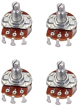 Toyvian 4 Lineares Potentiometer Gitarrenpotentiometer Potentiometer 250k Digitales Potentiometer Pole Bass