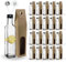 Espirito Rebelde 20 bottiglie in vetro da 250 ml con tappo a vite nero con beccuccio versatore + 20 scatole | olio d'oliva, aceto, alcol, salse | olio di vetro