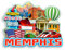 Quwsne Refrigerator Magnet Memphis Tennessee USA Fridge Magnet City Travel Souvenirs Tourist Gifts 3D Classic Landmarks Handmade Crafts Home Decoration -1153