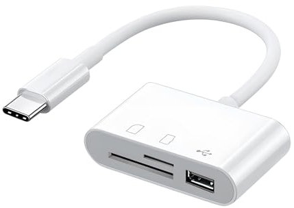 MYHOGOOD 3 in 1 USB C SD Card Reader for PC/Mac/Laptop, USB C Micro SD/SD Memory Card Reader Adapter, Camera Card Reader Connection Kit, Compatible for MacBook Air Pro M1, Type C Laptop, Tablet, Phone