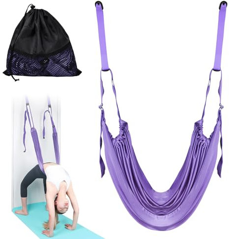 Yogagurt Stretching Band, Aerial Yogatuch, Aerial Yoga Hängematte, Yoga Schaukel, Yogagurt Dehnungsband, Yoga Stretch Hängematte, Yoga Gurte aus Polyester Baumwolle für Yoga Ballett Pilates Gymnastik
