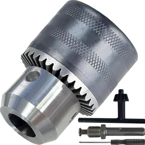 EATBALE Mandrino con chiave con adattatore SDS Plus 1,5-13mm 1/2-20UNF Montaggio resistente Convertitore di utensili a cambio rapido per usi multipli Accessori per martello rotante Set di ricambio