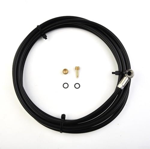 Besttoolifes Fahrradbremsölschlauch, Gummi-Fahrradbremsschlauch-Set, Fahrrad, 2 m, Scheibenbremsölschlauch, Bremsschlauch mit Anschlusseinsatz für MAGURA MT4/MT4E/MT5