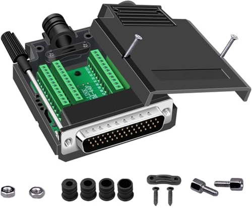 PENGLIN DB44 Lötfreier Stecker Seriell Adapter | RS232 D-SUB 44 Poliger Adapter,44 Pins Männlich Breakout Board Connector mit Gehäuse Zubehör