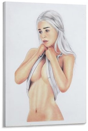 RYJFRYTRY Game of Thrones, Daenerys Targaryen, modisches Poster, dekoratives Gemälde, Leinwand, Wandkunst, Wohnzimmer, Poster, Schlafzimmer, Gemälde, Wohnzimmer, Illustration, Poster, 30 x 45 cm