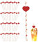 Ouliget Lot de 40 pailles jetables en forme de cœur rouge pour la Saint-Valentin, les mariages, les anniversaires, les fêtes, les fêtes (point d'amour)