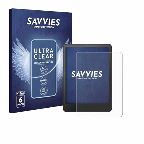 savvies Protector Pantalla para Amazon Kindle Colorsoft Signature Edition (6 Unidades) Película Ultra Transparente
