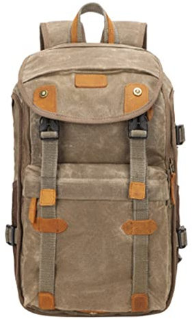 BWBVHRHZY National Geographic Camera Bag Batik Canvas Camera Backpack Large Capacity Waterproof Photography Bag Camera Case(Khaki)