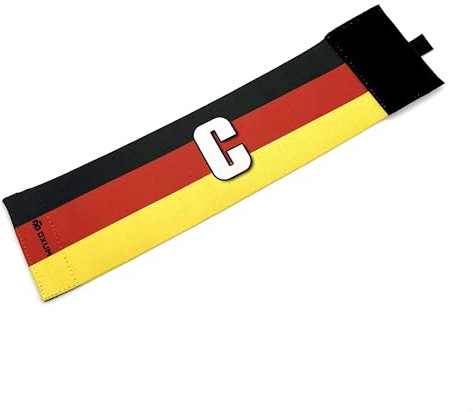 OXUM Sport Kapitänsbinde für Kinder und Erwachsene - Fußballbinde mit der Flagge Deutschlands - Elastische und verstellbare Binde Größe M