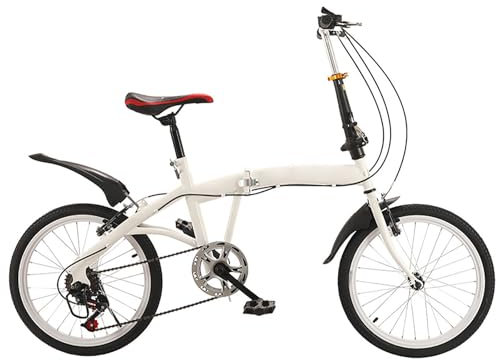 20-Zoll-Klapprad für Erwachsene, 6-Gang-Antrieb, Klapprad, Leichter Stahlrahmen, Scheibenbremse, faltbares Fahrrad, Unisex, für Berg-, Land-, Stadtradrennen, Reisen usw A,151 * 65 * 103cm