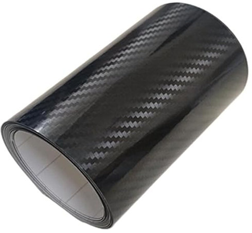 CaFfen Wrapping Pellicola Pellicola in Vinile in Fibra di Carbonio Nero Lucido 6D, Impermeabile, Fai da Te, Adesivo Decorativo for Auto, Decalcomania Pellicola Wrapping(5D,50cm x 300cm)
