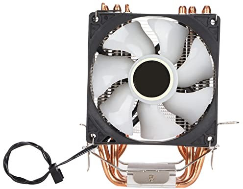 RGB CPU Cooler Flujo de Aire Preciso Excelente Enchufe de Metal Disipación Calor y Juega 90 Mm para LGA 775 (#1)