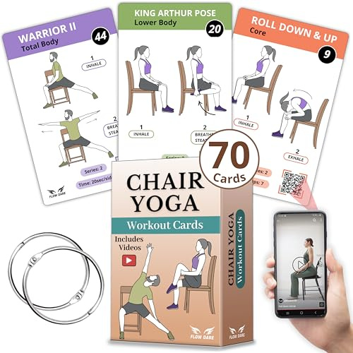Stuhl-Yoga-Workout-Karten