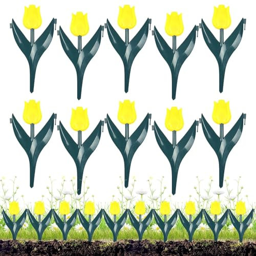 Valla para parterres, 10 unidades, borde decorativo para jardín, accesorios de jardinería para casa de campo, cementerio o patio delantero y trasero