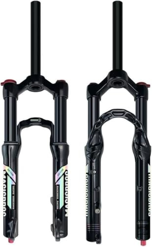 CUCKQUIC Mountainbike-Luftfedergabel 20 x 24 Zoll, Kinderfahrrad-Federgabel 90/120 mm Federweg, Fahrrad-Federgabel 1 1/8 Zoll Steckachse 15 x 100 mm, Vorderrad-Gabel-Zugstufeneinstellung QR,24in