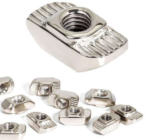 KINETOX 130 piezas Tuercas de T-Ranura M5 Rosca 8mm Tuerca Martillo | Tuercas en T acero carbono alta resistencia rosca precisa para perfiles aluminio 3030 impresora 3D CNC bricolaje taller