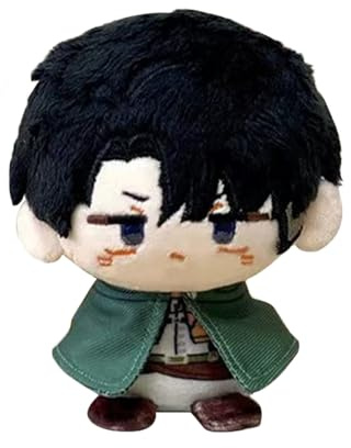 Zhongkaihua Levi Figur Plüsch Anhänger Anime Levi Sitzkissen Kissen gefüllt PP Baumwolle Schlüsselanhänger Tasche Home Dekoration für Fans
