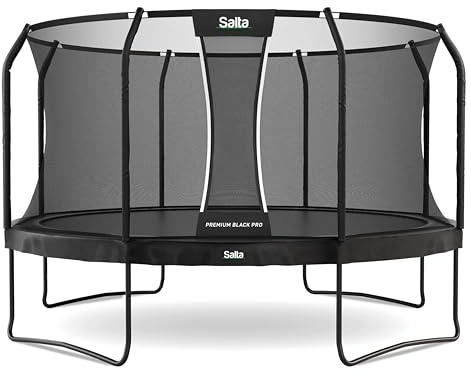 Salta Premium Black Pro - ø430cm - TÜV geprüft - Schwarz - Outdoor Trampolin, Gartentrampolin, Rund - Schwarz