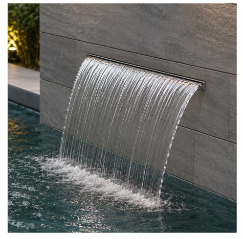 Fontana Per Piscina Cascata A Caduta Libera Giardino D'acqua Con Sfioro